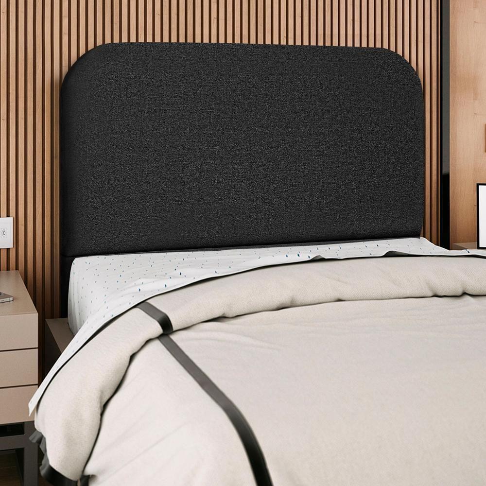 Cabeceira Casal 140 Cm Com Frame Alana Linho Preto Artte Preto - 2
