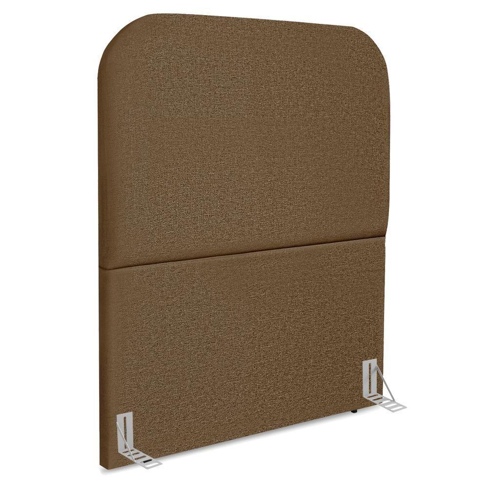 Cabeceira Solteiro 100 Cm Com Frame Alana Linho Marrom Artte Marrom - 1