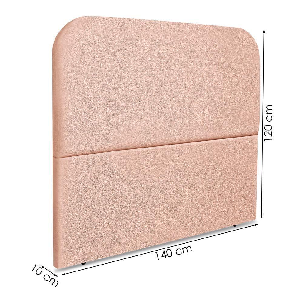 Cabeceira Casal 140 Cm Com Frame Alana Linho Rose Artte Rose - 5