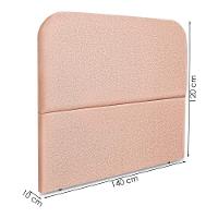 Cabeceira Casal 140 Cm Com Frame Alana Linho Rose Artte Rose - 5