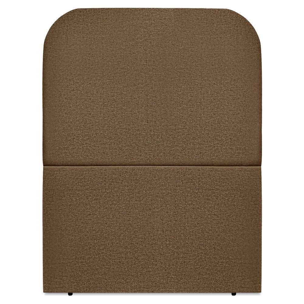 Cabeceira Solteiro 90 Cm Com Frame Alana Linho Marrom Artte Marrom - 2