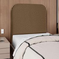 Cabeceira Solteiro 90 Cm Com Frame Alana Linho Marrom Artte Marrom - 6