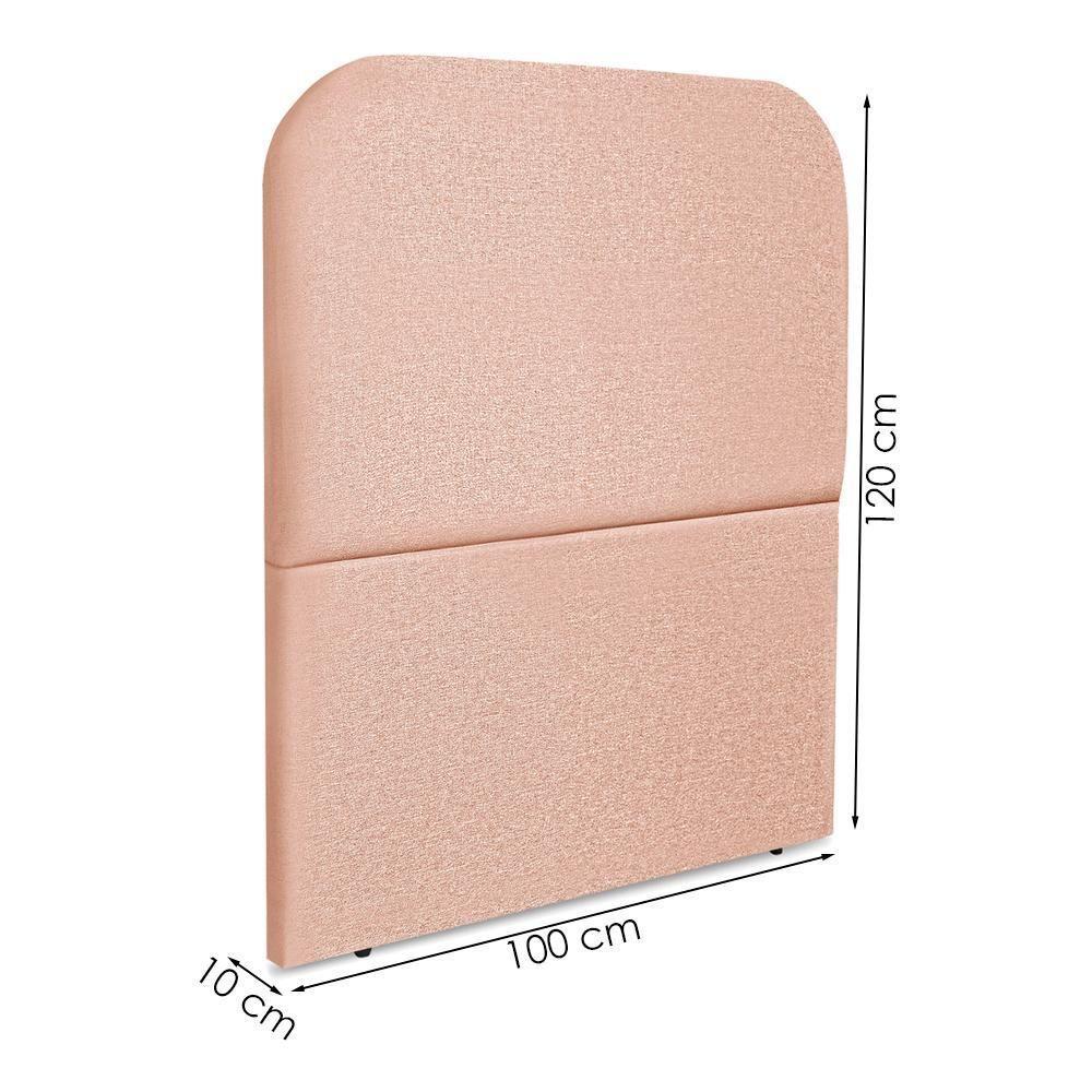 Cabeceira Solteiro 100 Cm Com Frame Alana Linho Rose Artte Rose - 3