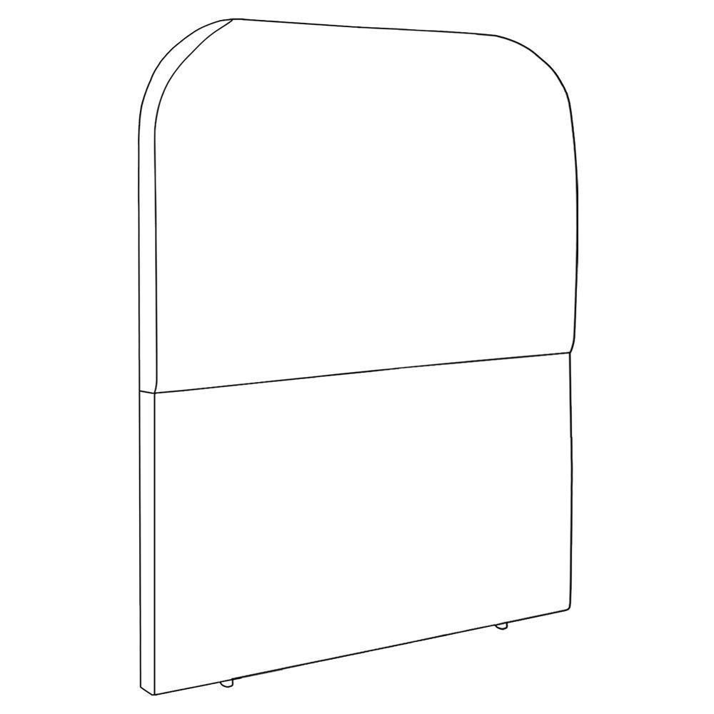 Cabeceira Solteiro 90 Cm Com Frame Alana Linho Rose Artte Rose - 4