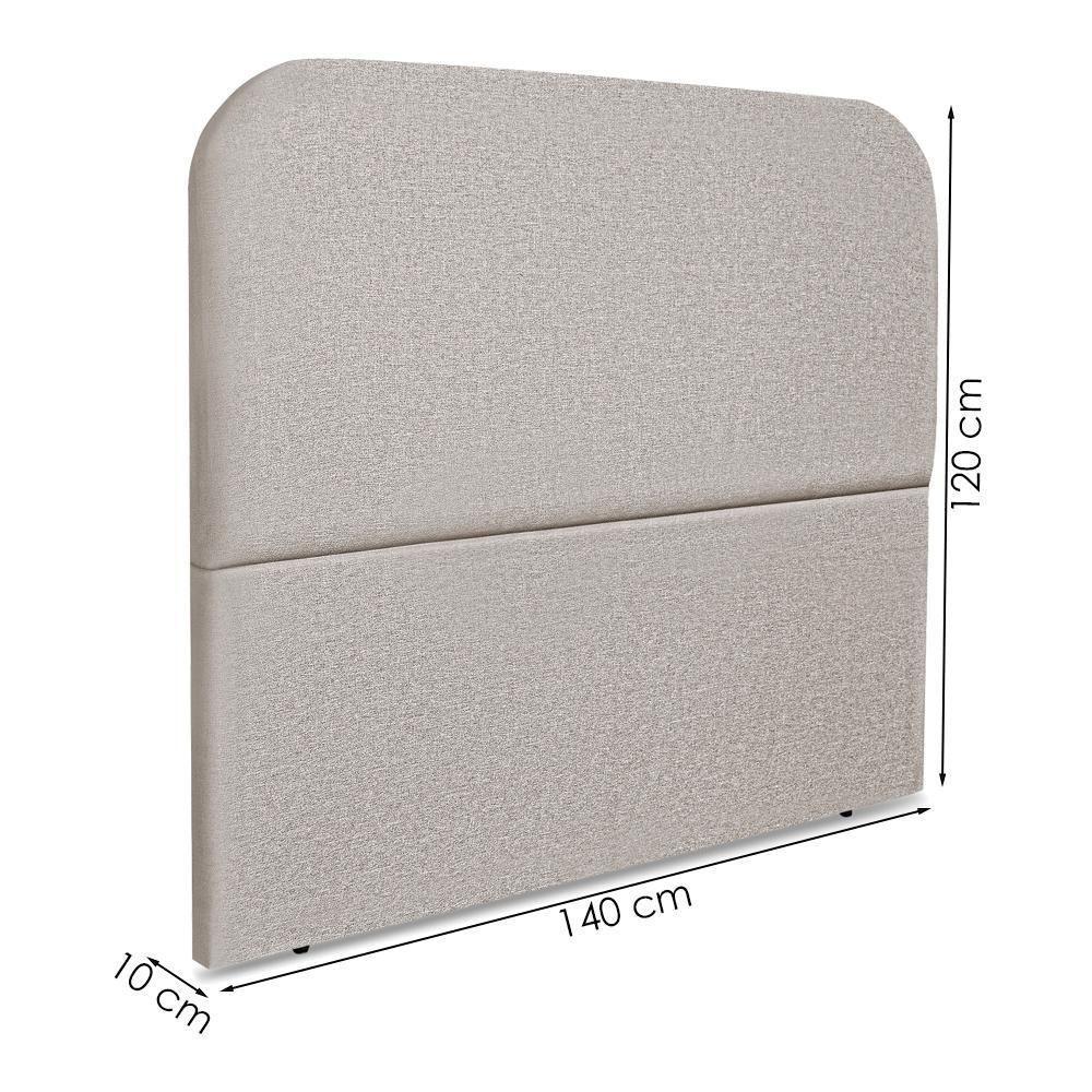 Cabeceira Casal 140 Cm Com Frame Alana Linho Cinza Artte Cinza - 3