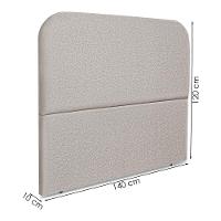 Cabeceira Casal 140 Cm Com Frame Alana Linho Cinza Artte Cinza - 3