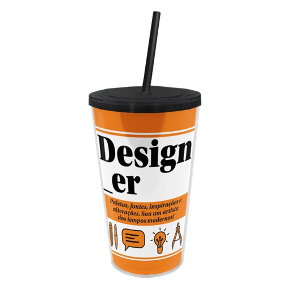 Copo Criativo Com Canudo - Sofisticação Em Cada Gole Para Designers Modernos - 1
