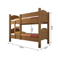 Beliche Reforçada Madrid Grades De Proteção E Cama Removível - Amêndoa Com 2 Colchões - 3