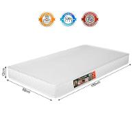 Beliche Reforçada Multifuncional Vira 2 Camas Madrid Com Grades De Proteção - Branco Com 2 Colchões - 5