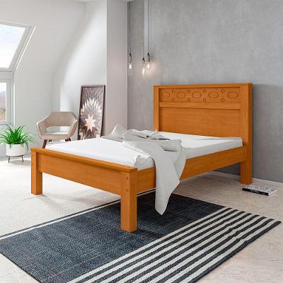 Cama Casal Reforçada Em Mdf Las Vegas - Nature