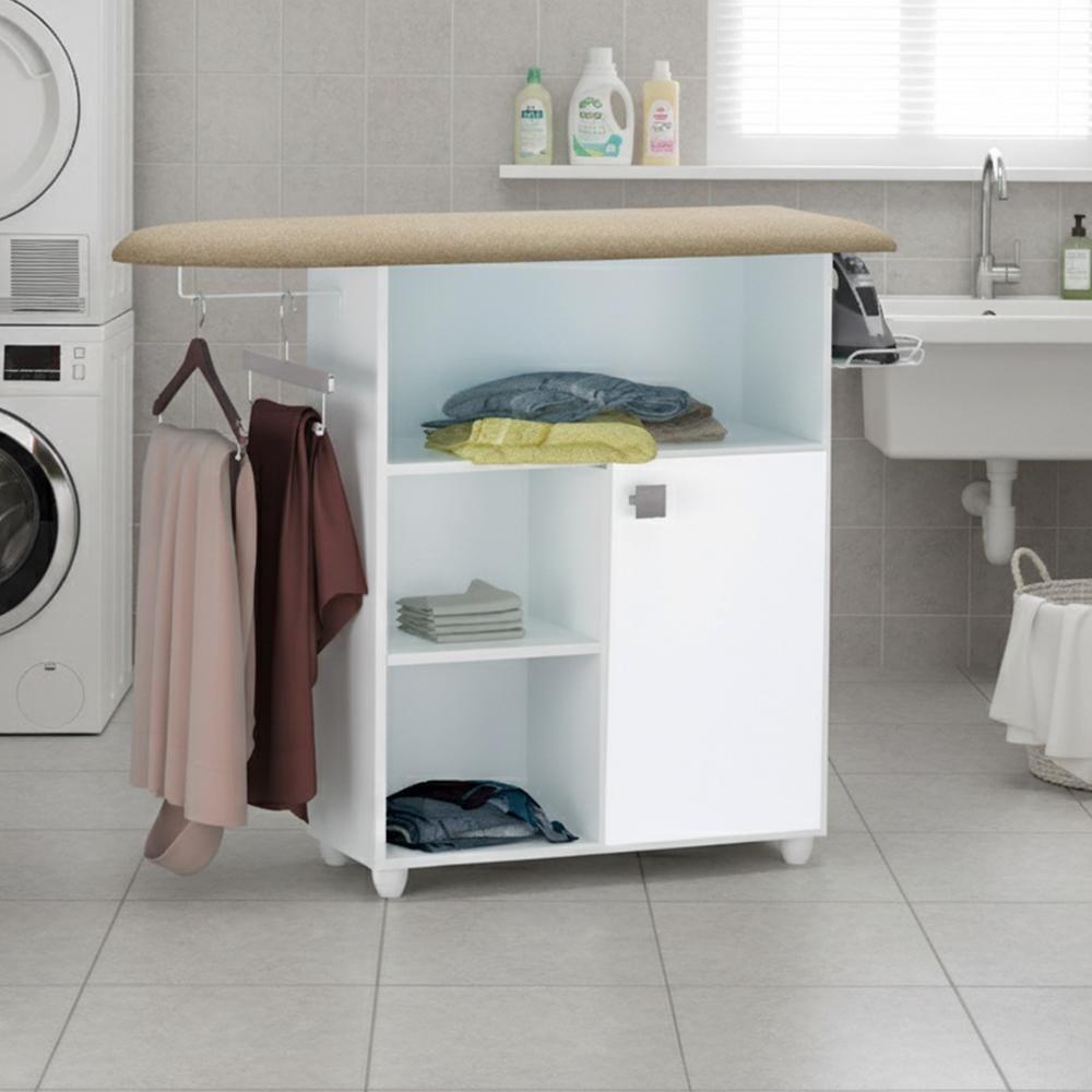 Tabua De Passar Roupa Mariana Com Balcao Branco Reajl Moveis Branco - 3