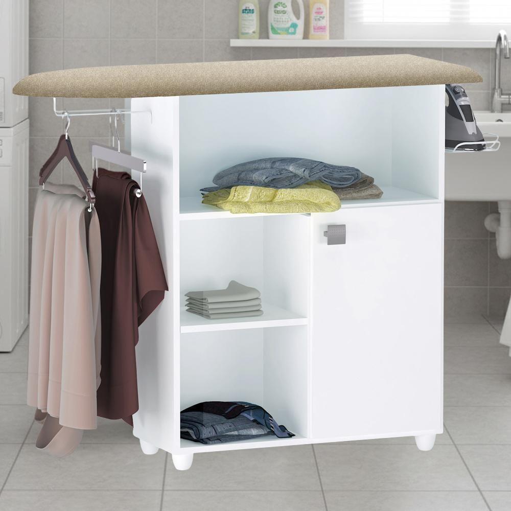 Tabua De Passar Roupa Mariana Com Balcao Branco Reajl Moveis Branco - 5