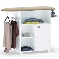 Tabua De Passar Roupa Mariana Com Balcao Branco Reajl Moveis Branco - 1