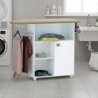 Tabua De Passar Roupa Mariana Com Balcao Branco Reajl Moveis Branco - 3
