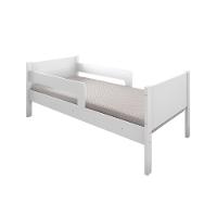 Cama Solteiro Com 2 Baus Organizador E Escada Mdf Luna Plus Branco - 3