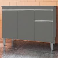 Balcao Com Tampo 120 Cm Tatiane Cinza Reajl Móveis Cinza - 2