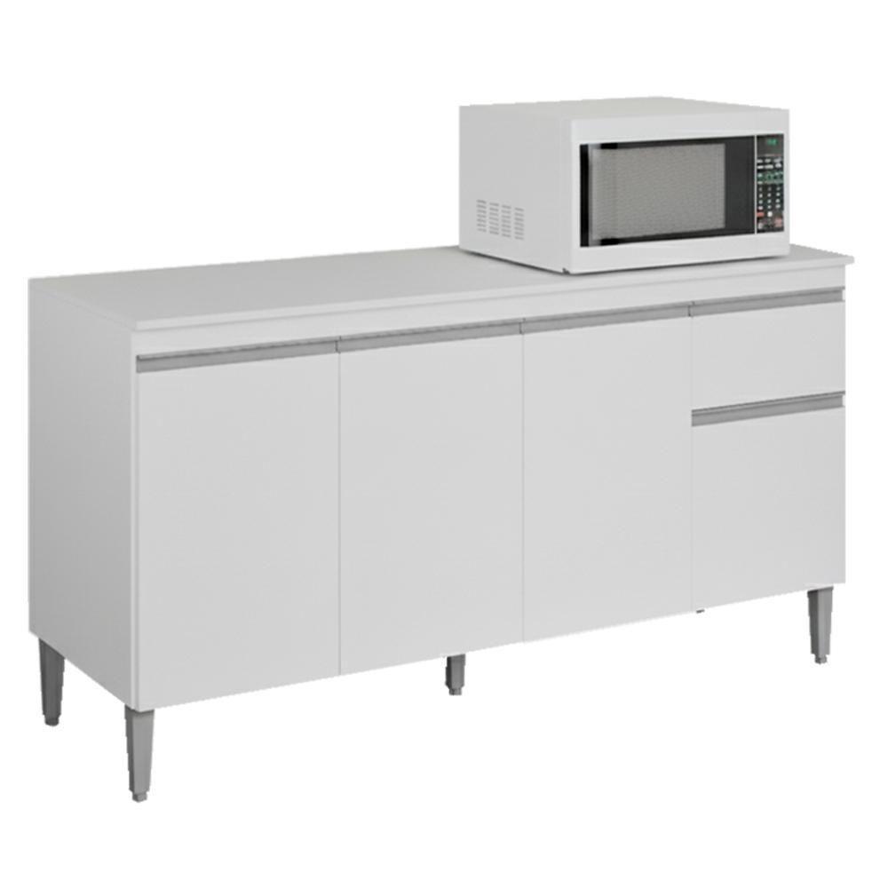 Balcao Com Tampo 150 Cm Tatiane Branco Reajl Moveis Branco - 1