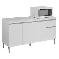 Balcao Com Tampo 150 Cm Tatiane Branco Reajl Moveis Branco - 1