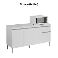 Balcao Com Tampo 150 Cm Tatiane Branco Reajl Moveis Branco