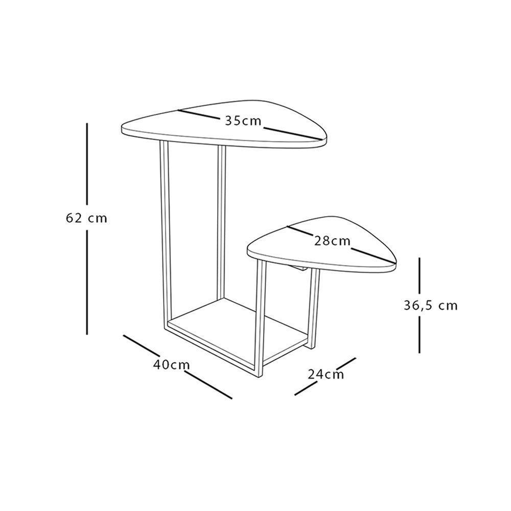 Mesal Lateral Cibele Tampo Esfiha Ferro Cobre Tampo Preto - 4