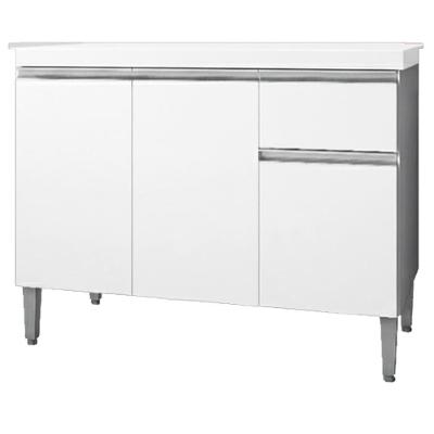 Balcao Com Tampo 100 Cm Tatiane Branco Reajl Moveis Branco