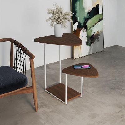 Mesa Lateral Industrial Branco Ferro Tampo Esfiha Cibele Amêndoa