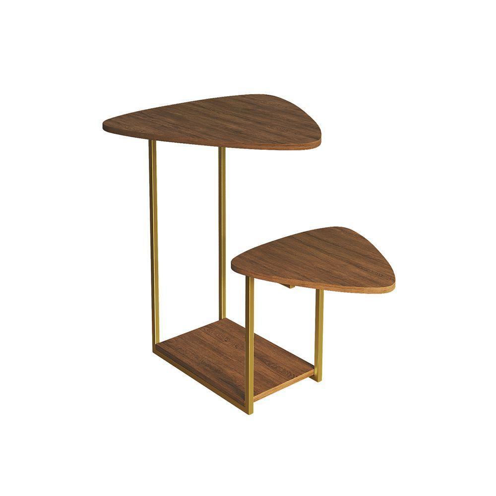 Mesal Lateral Cibele Tampo Esfiha Ferro Dourado Tampo Freijó - 3