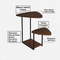 Mesal Lateral Cibele Tampo Esfiha Ferro Preto Tampo Amêndoa - 2