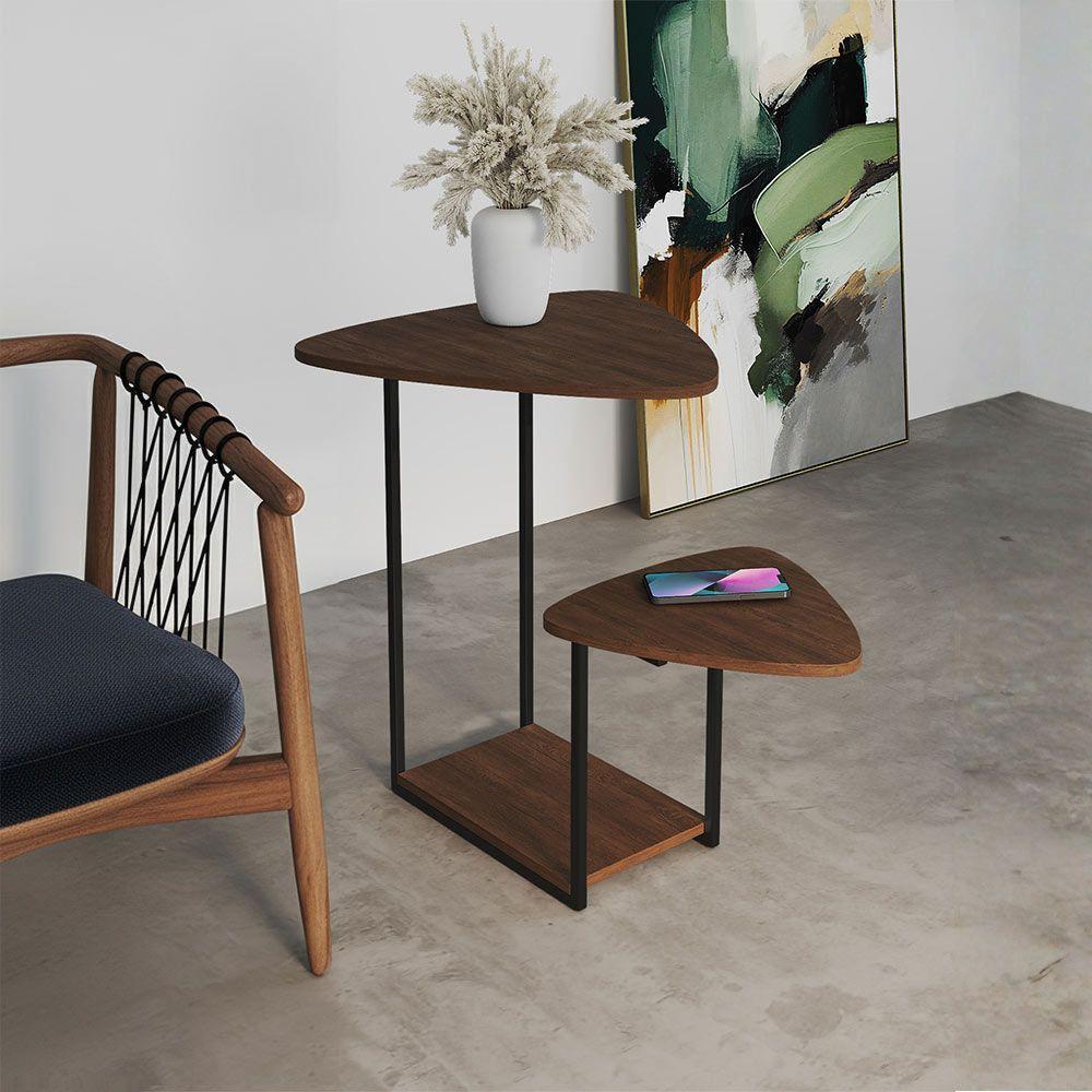 Mesa Lateral Industrial Ferro Preto Esfiha Cibele Amêndoa - 1