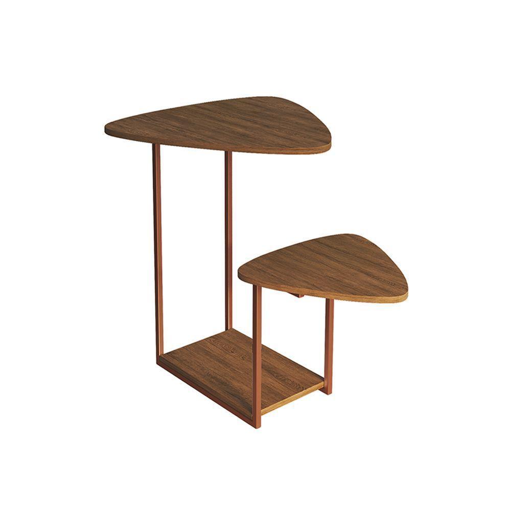 Mesal Lateral Cibele Tampo Esfiha Ferro Cobre Tampo Freijó - 3