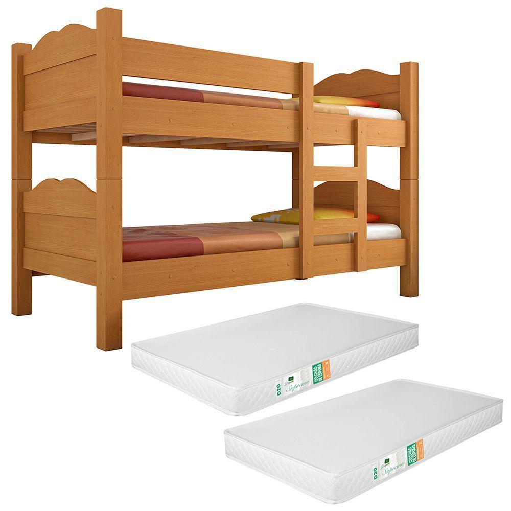 Beliche Reforçada Multifuncional Que Vira 2 Camas Madrid Grades De Proteção - Nature Com 2 Colchões - 4