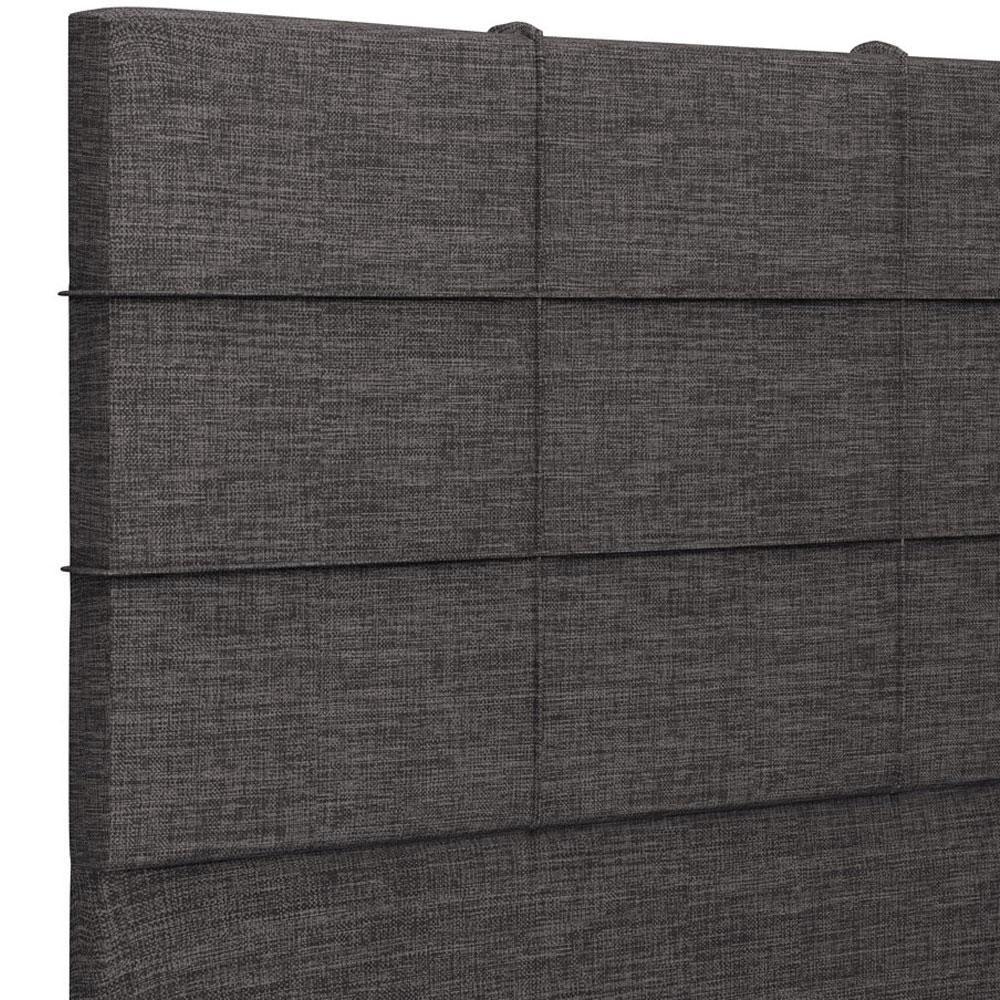 Cabeceira Cama Box Queen 160 Cm Roma W01 Linho Cinza Escuro - Lyam - 6