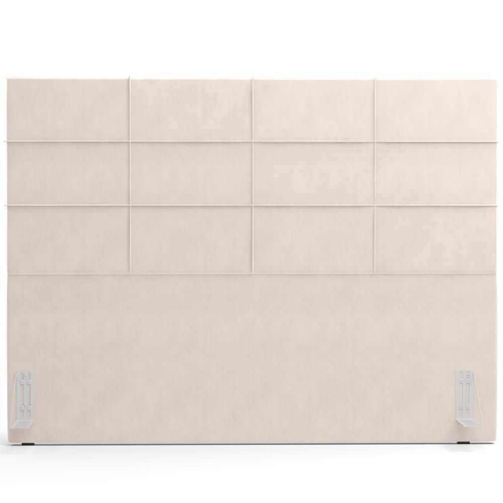 Cabeceira Cama Box Casal 140 Cm Roma W01 Suede Bege - Lyam - 3