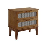 Mesa De Cabeceira Acabamento Premium 2 Gavetas Santorini Amêndoa 60 Cm Palhinha Indiana - 3