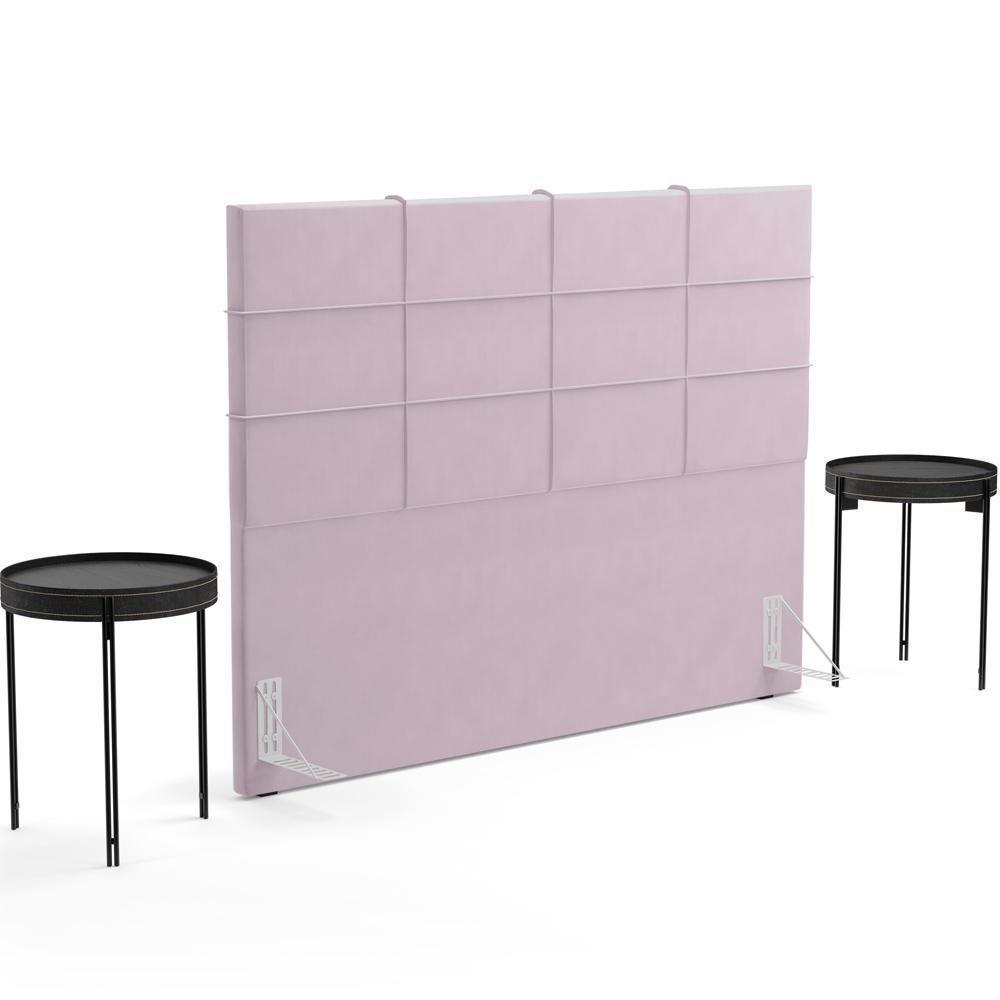 Cabeceira Cama Box Casal 140 Cm Roma W01 Suede Rosê - Lyam - 7