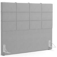 Cabeceira Cama Box Queen 160 Cm Roma W01 Suede Cinza - Lyam - 1