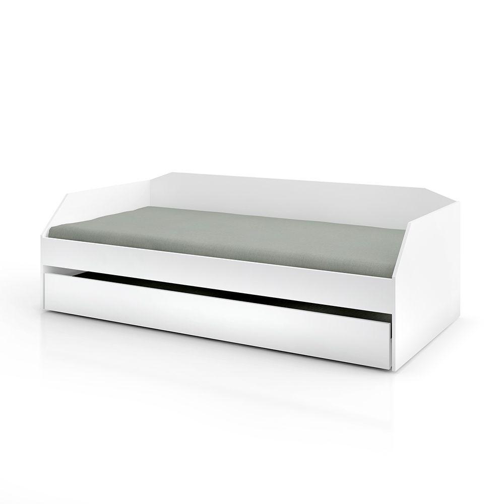 Bicama Cama Auxiliar Duo Luxo Em Mdf Resistente Premium Branco - 4