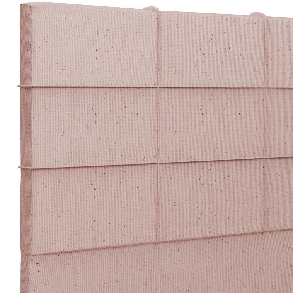 Cabeceira Cama Box Casal 140 Cm Roma W01 Linho Rosê - Lyam - 6