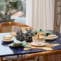 Conjunto Travessa E Bowls Copa E Cia Orion Em Cerâmica Beach - Pequeno