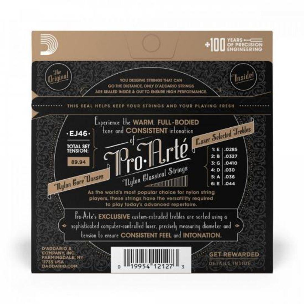 Encordoamento Violão Nylon Tensão Alta Pro-arte Nylon Core Ej46 D Addario [f002] - 2