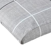 Jogo Cama Lençol Casa Scarpa Celi King Micropercal Estampado 200 Fios 4 Peças Xadrez Grid Cinza - 2