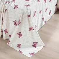 Jogo Cama Lençol Casa Scarpa Celi Queen Micropercal Estampado 200 Fios 4 Peças Borboletas Rosê - 3