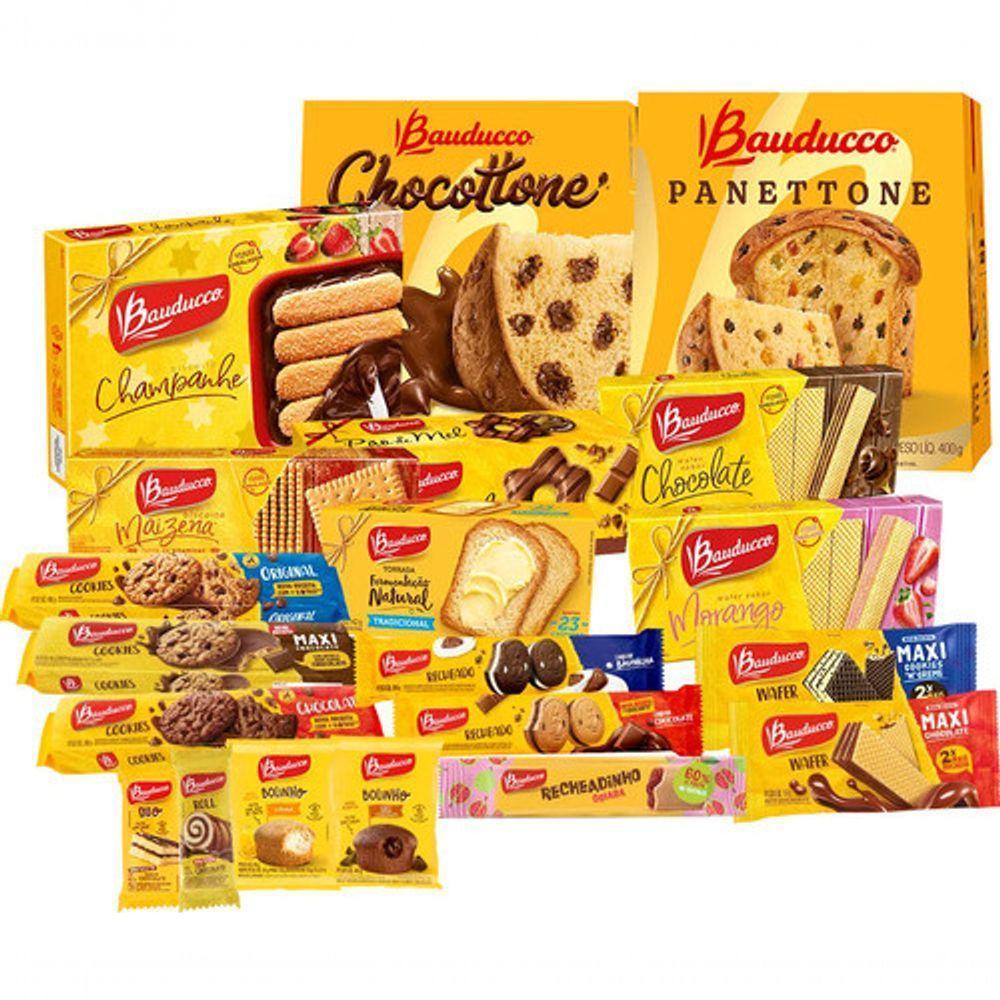 Cesta De Natal Bauducco Grande 20 Itens Original C Nota Fisc - 2
