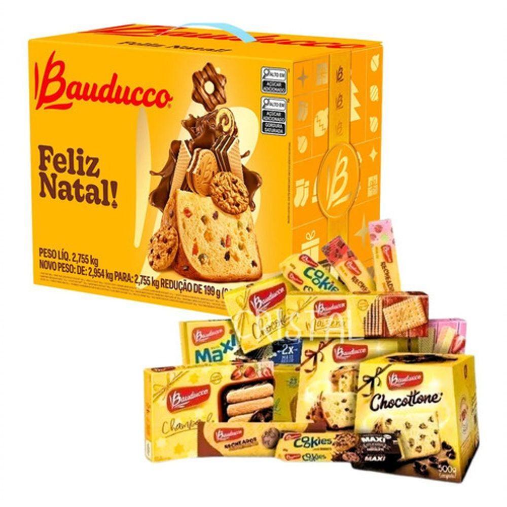 Cesta De Natal Bauducco Grande Ano Novo Empresa Nf Presente - 1