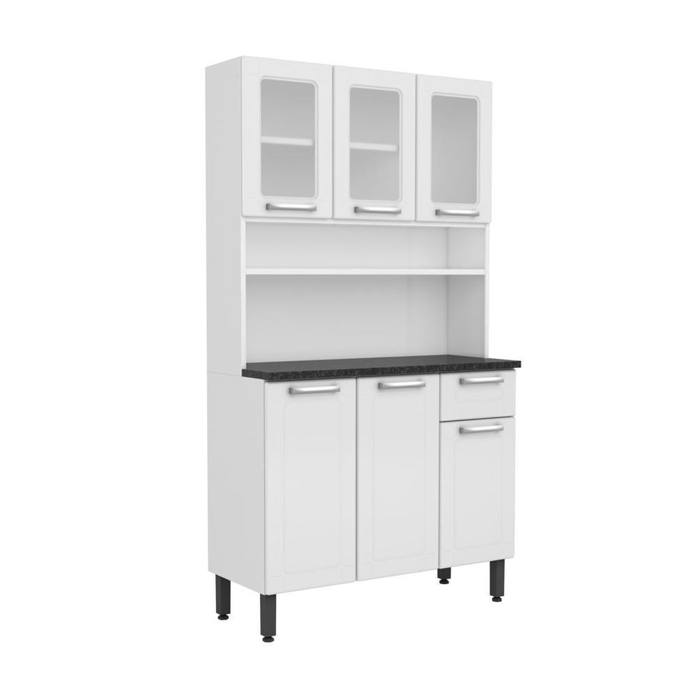 Cozinha Compacta De Aço 6 Portas 1 Gaveta Branco Bertolini Branco - 3