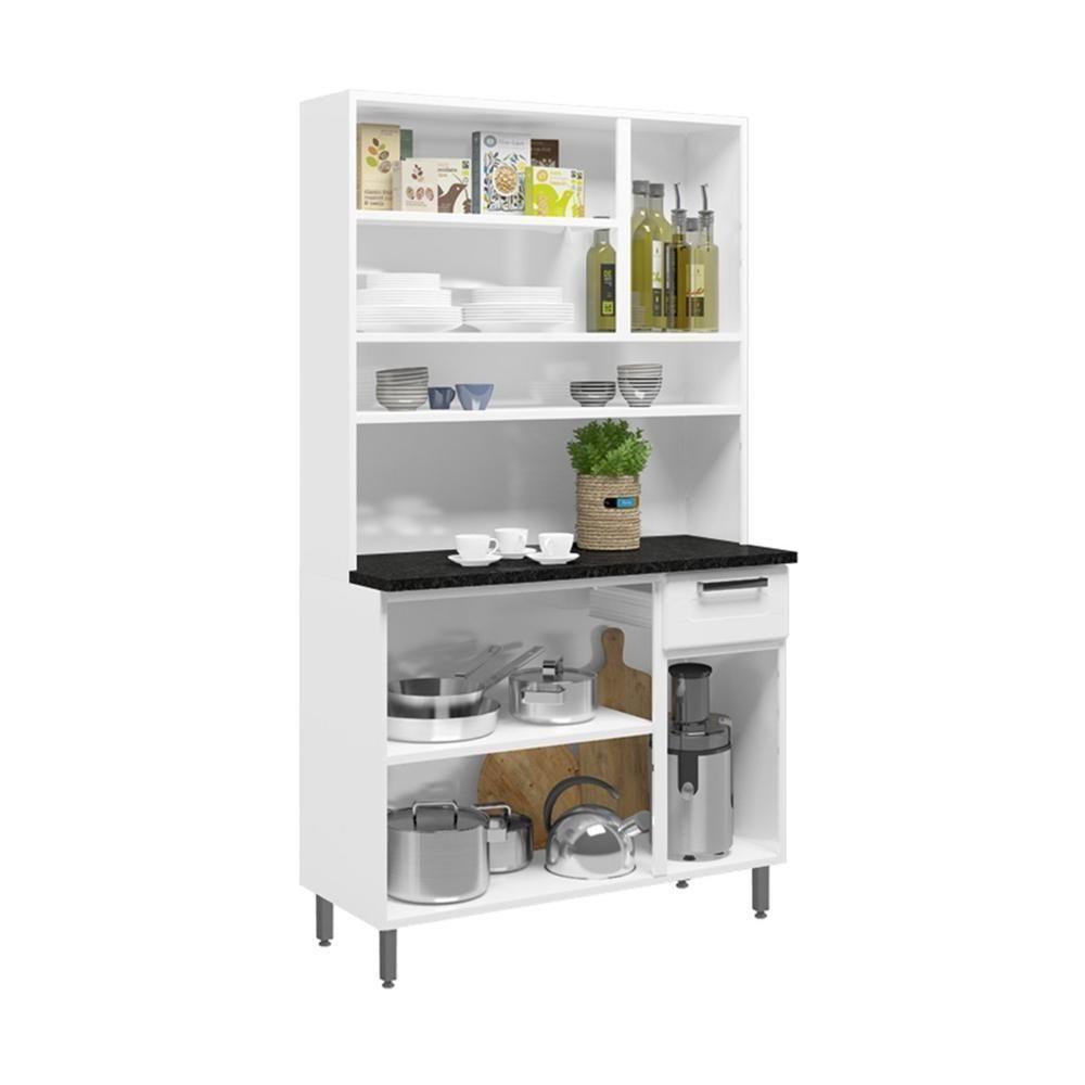 Cozinha Compacta De Aço 6 Portas 1 Gaveta Branco Bertolini Branco - 4