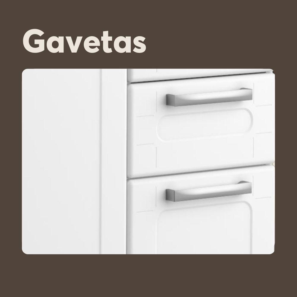 Cozinha Compacta De Aço 6 Portas 1 Gaveta Branco Bertolini Branco - 7