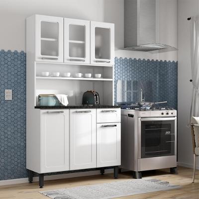 Cozinha Compacta De Aço 6 Portas 1 Gaveta Branco Bertolini Branco