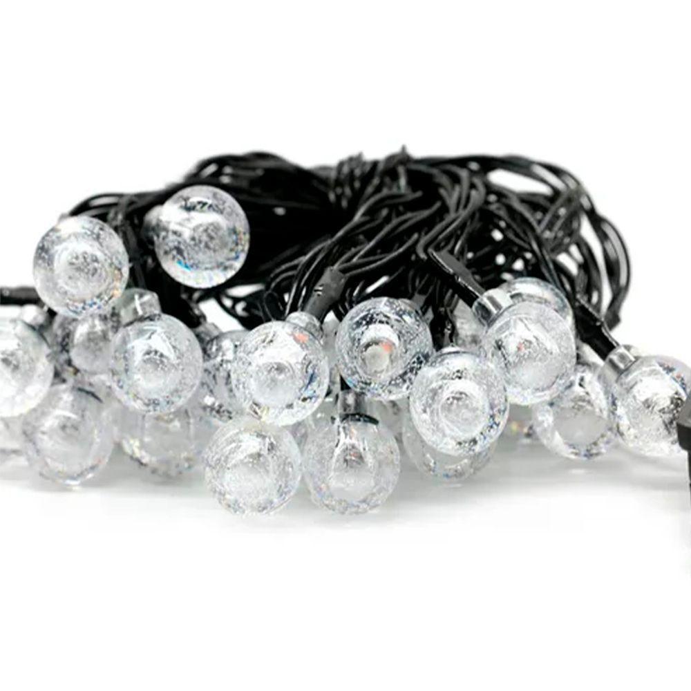 Pisca Cordão Bolinhas Solar Externo Jardim 5m 20leds Branco - 5