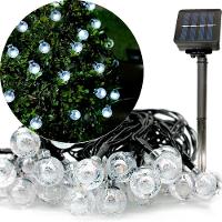 Pisca Cordão Bolinhas Solar Externo Jardim 5m 20leds Branco - 1